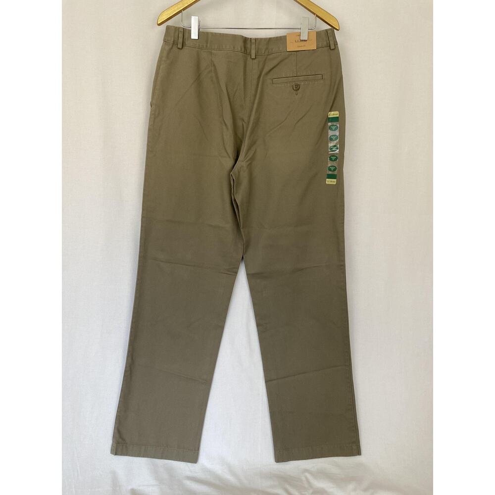L.L.Bean Pants Womens 12 Medium Tall Brown Classic Fit Chino Wrinkle Free 32x32 - Picture 2 of 16